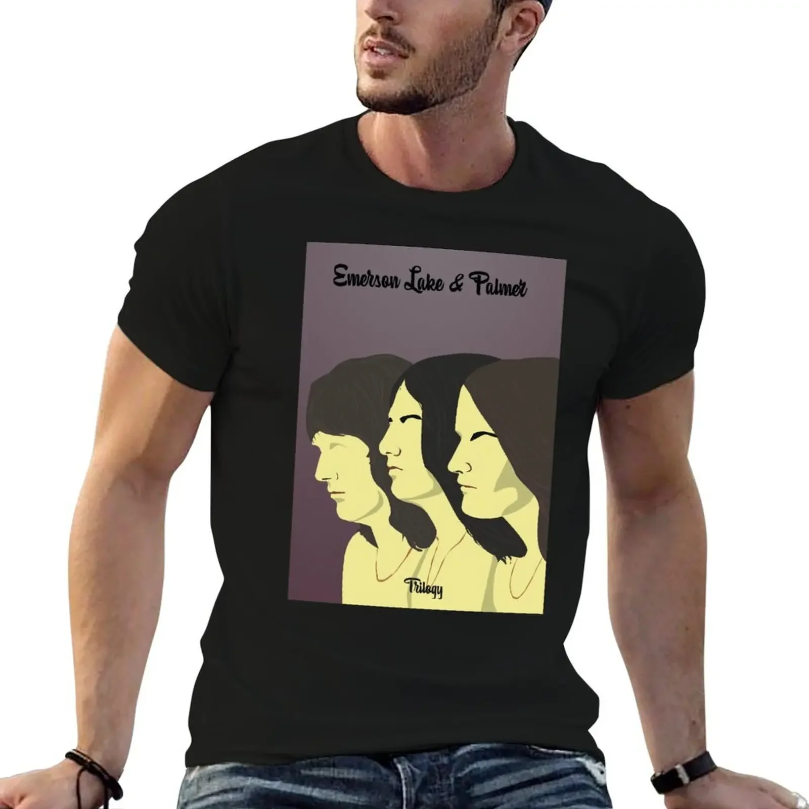 Emerson Lake and Palmer Trilogy Poster T-Shirt graphics aesthetic clothes mens t shirts casual stylish