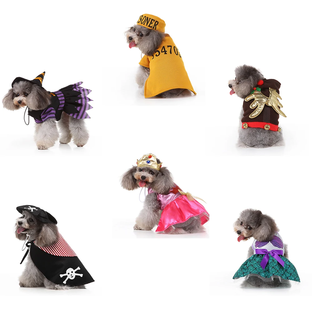 Divertenti vestiti per gatti per animali domestici di Halloween per vestiti per cani di piccola taglia vestito Cosplay Costume per gatti festa di