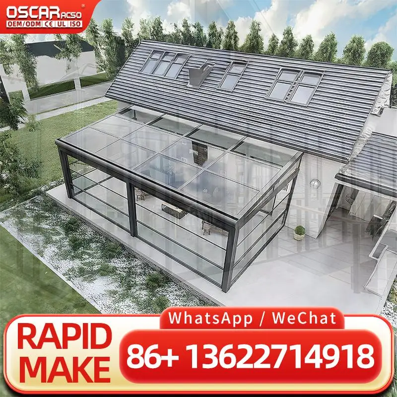 Insulation Glass Heater Conservatory Aluminium Powder Coating Photo Customization British Metallic Winter Garden Double Hipped R