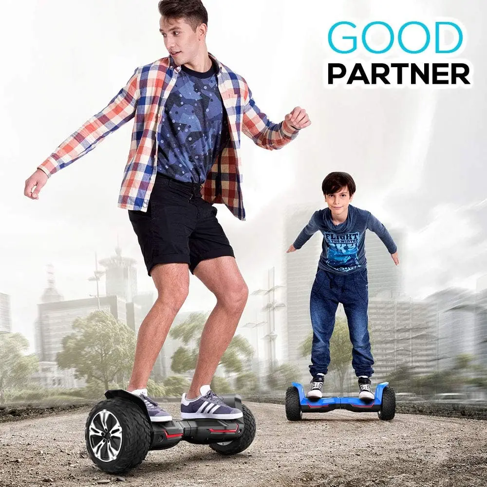 8.5 inch All Terrain Off Road Hoverboard with Bluetooth Speakers and LED Lights, UL2272 Certified Self Balancing Scooter