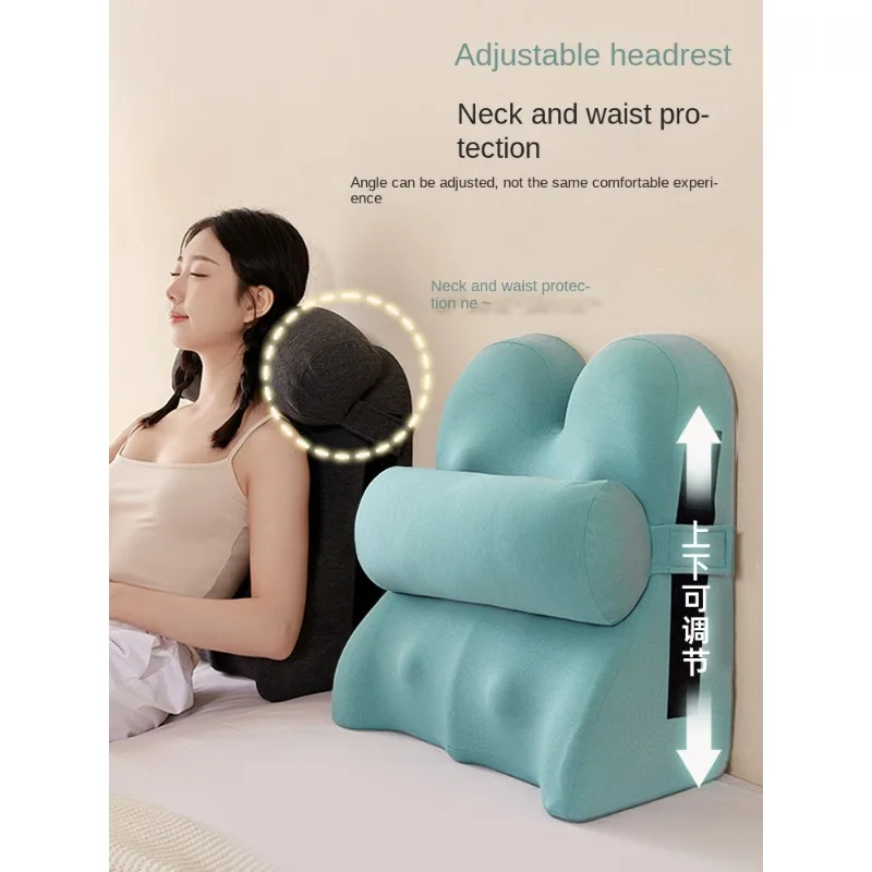 Relax in Comfort with this Bedrest Pillow-Backrest for Neck and Lumbar Support in Bed or on the Couch