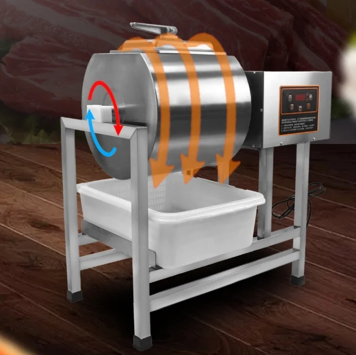 Stainless Steel 304 Home Use Computer Marinated Meat Salting Vacuum Marinator Meat Tumbler Salt Marinade Mixer Machine