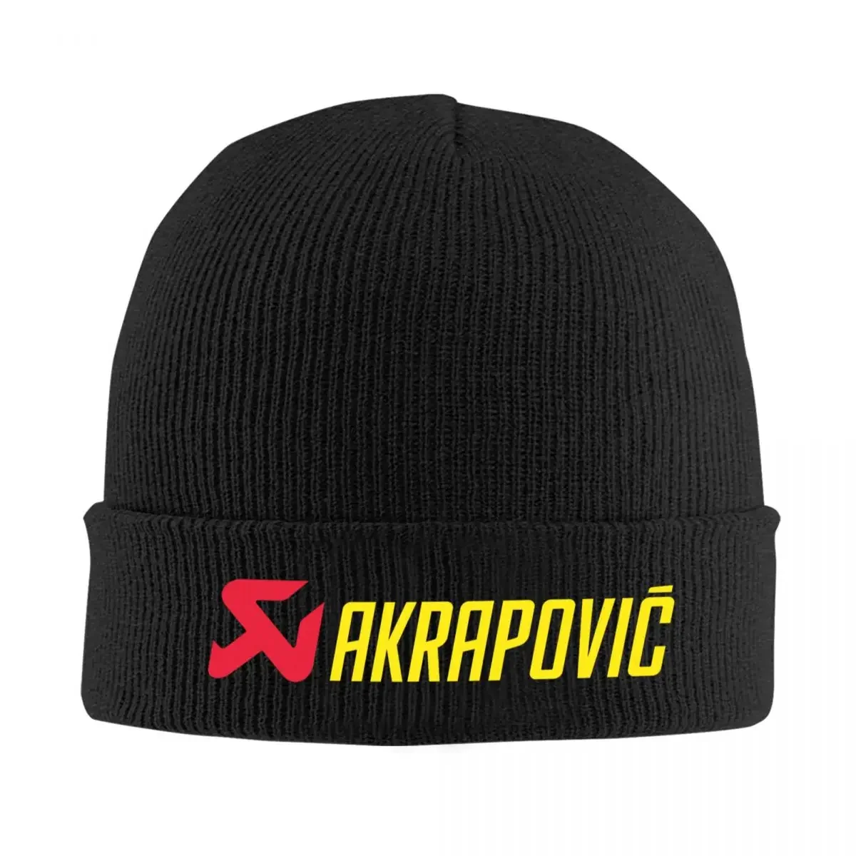 Akrapovics Logo AKS Motorcycle Exhaust Warm Knitted Cap Hip Hop Bonnet Hat Autumn Winter Outdoor Beanies Hats for Unisex Adult