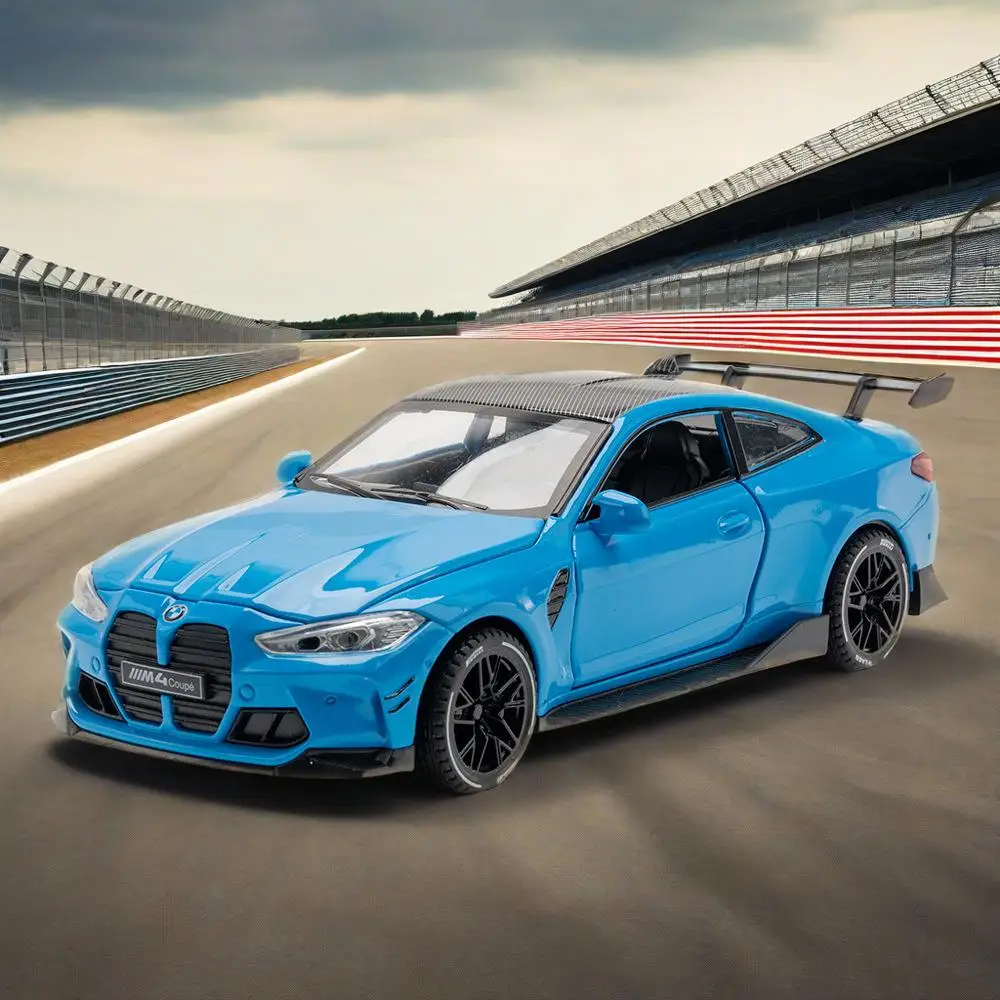 

1:32 BMW M4 Sports Car Alloy Model Diecast Metal Toy Vehicles Car Model Simulation Sound and Light Childrens Gift Toy For Kid