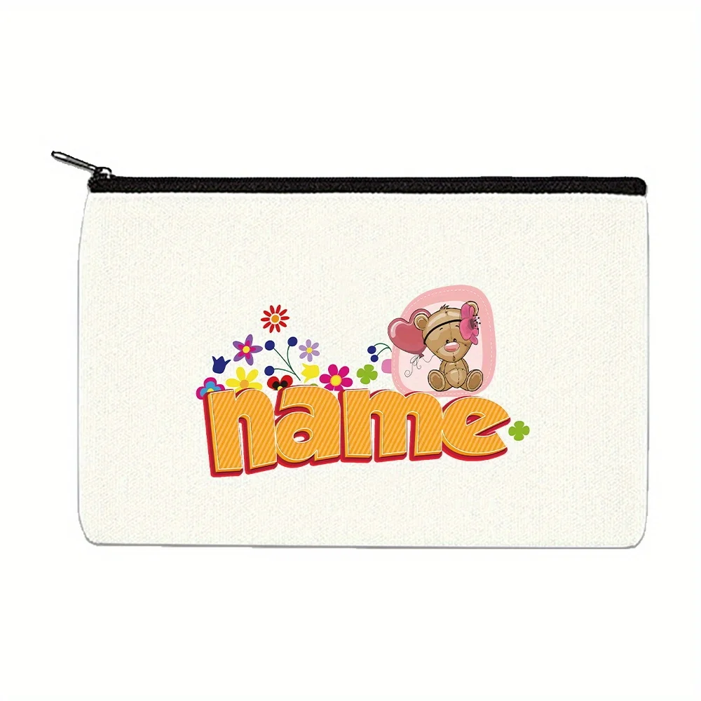 شخصية مخصصة اسم حقيبة مستحضرات تجميل قماش حقيبة يد حقيبة التخزين المحمولة السفر حقيبة مستحضرات تجميل سلسلة الكرتون #6