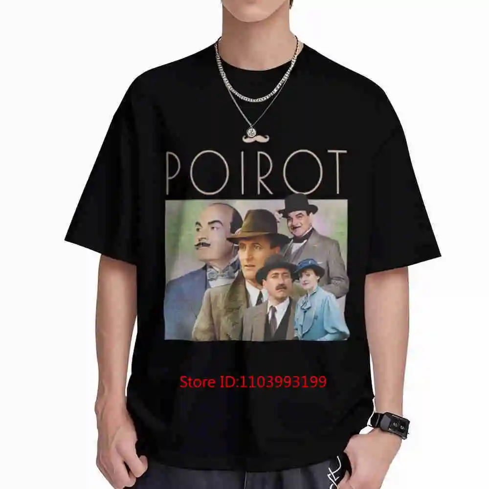 1990S Hercule Poirot Short Sleeve Tee 100% Cotton T-Shirt