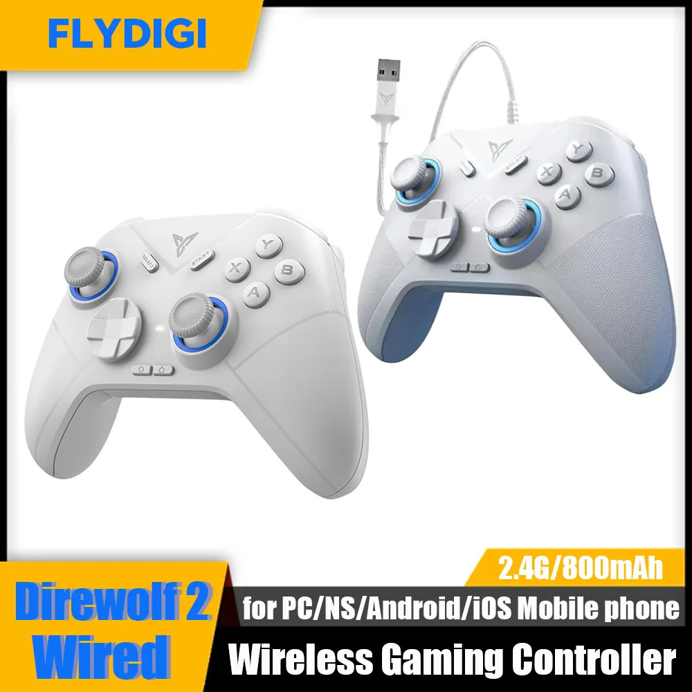 Flydigi Direwolf 2 Upgraded Version 2.4G Wireless Gaming Controller Wired Video Game Controller for PC/NS/Android/iOS Mobile