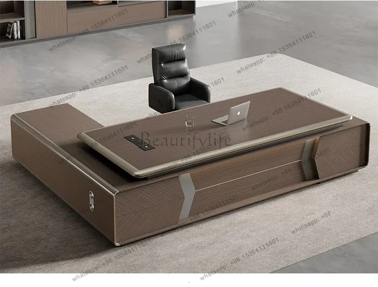 

High Quality Boss Office Desk Drawers Storage Organizer Designer Computer Desks European Modern Mesa Escritorio Office Furnit