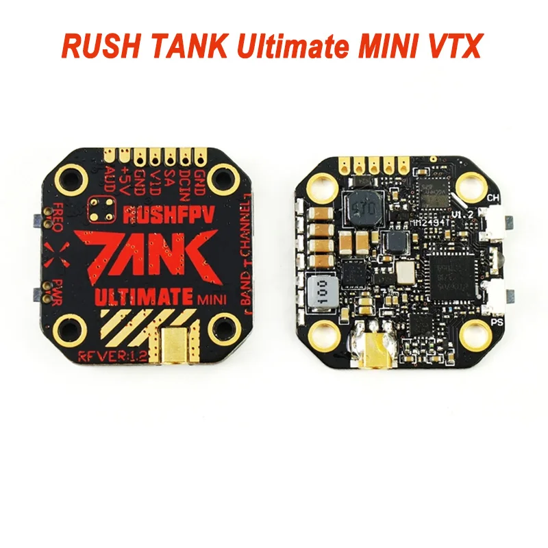 

RUSH TANK Ultimate MINI 5.8GHz 48CH RaceBand 25/200/500/800mW Switchable 20x20 Stackable FPV Transmitter VTX For Drone Model
