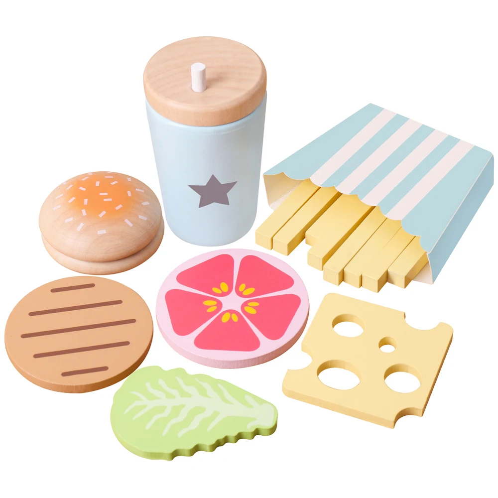 Wooden Kitchen toy role play food toy Fruit and vegetable salad Cosplay Ealy Educational toy for children gifts