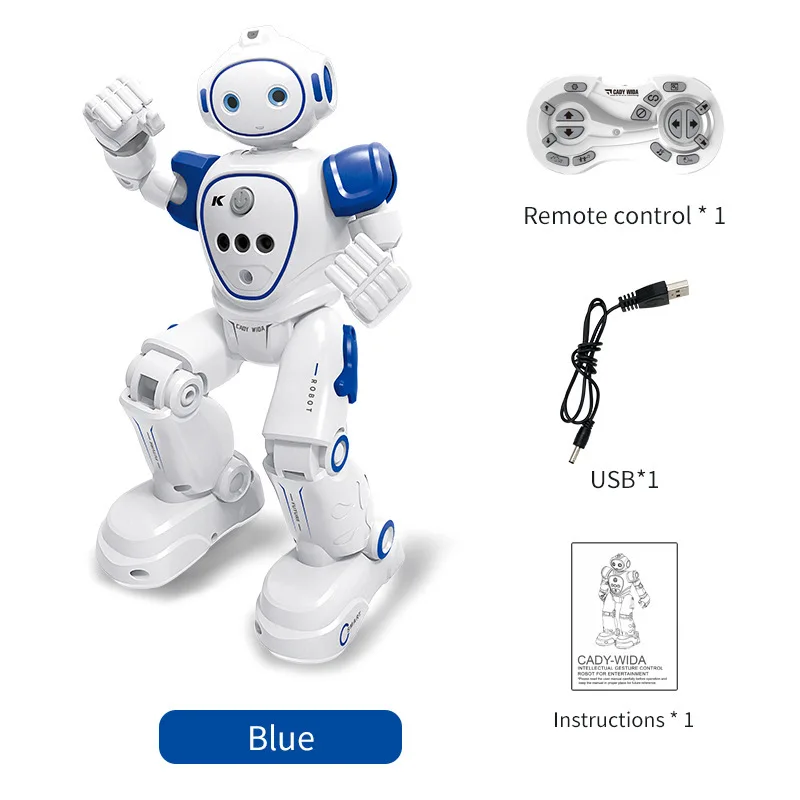 New RC Robot Intelligent Sports Walking Dancing Gesture Sensor Robot LED Eye Light MusicToy Remote Control Robot Cool Kids Gifts