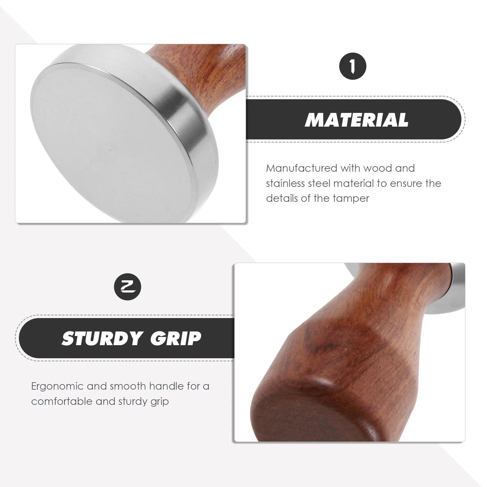 

Stainless Steel Tamper 51MM Smooth Surface Ergonomic Handle Espresso Espresso Coffee Pressing Tool Press Tool for Home Café Bar