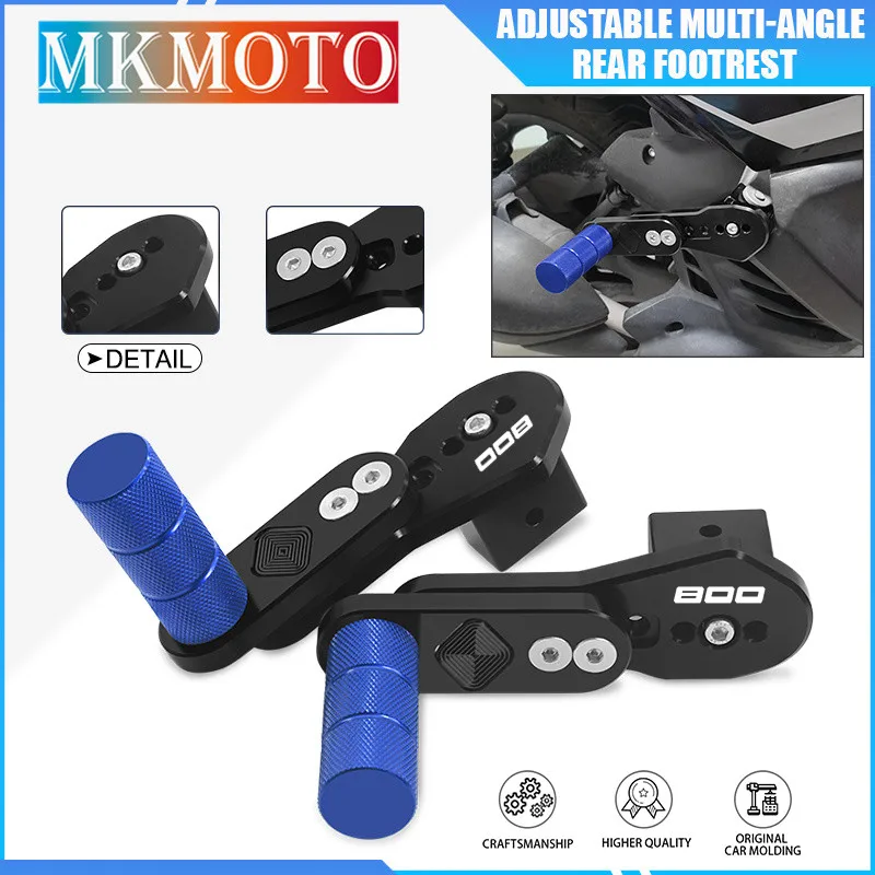 New Adjustable Rear Footrests Pedals For Z750 Z750R ABS 04-12 Z800 ABS 13-16 Retractable Multi-angle Motorcycle Rear Footpegs