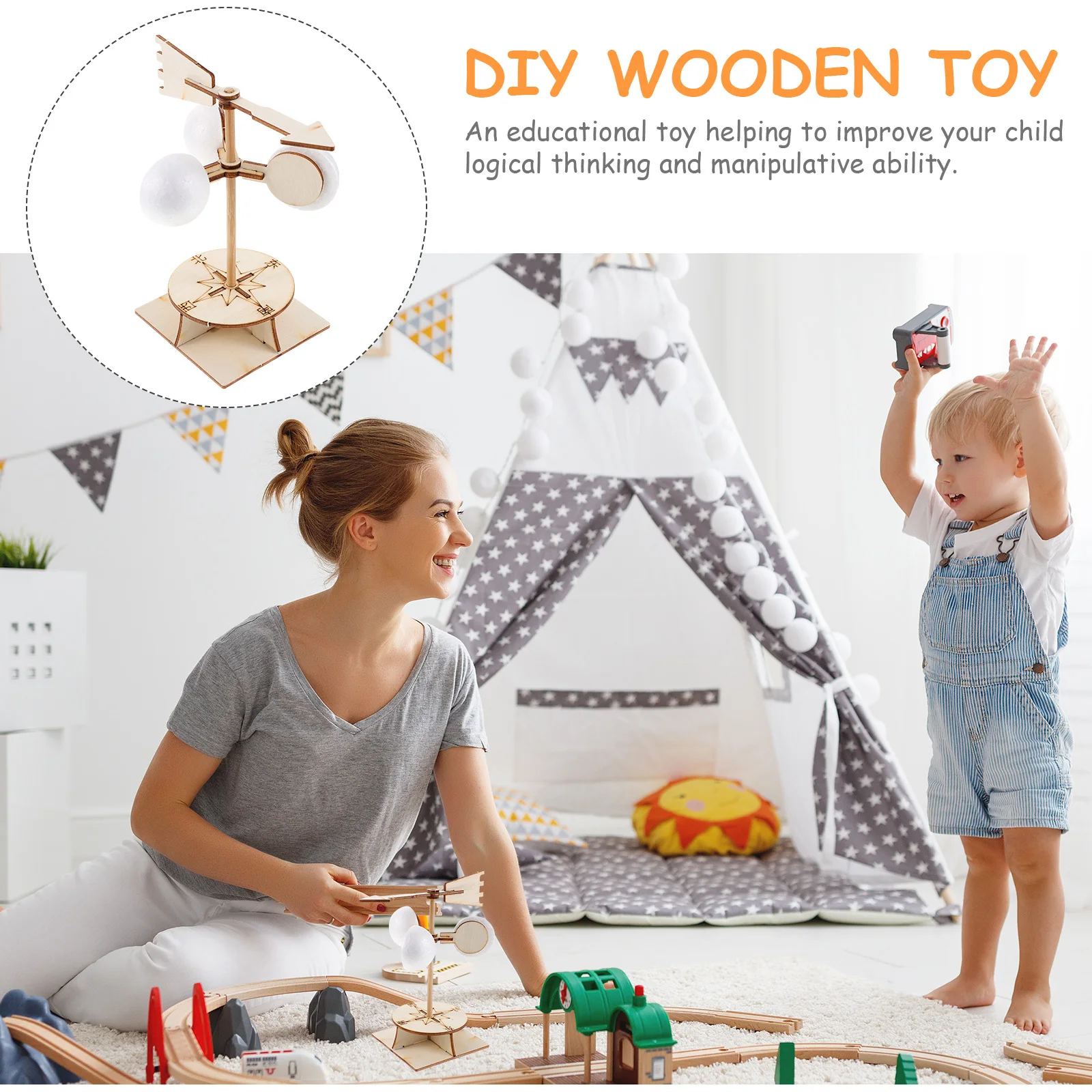 Wind Vane Educational Kit Diy Science Experiment Assembly Plaything For Kids Building Project Educational Science