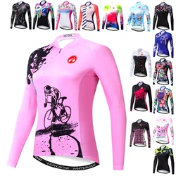 Weimostar Autumn Women's Cycling Jersey Long Sleeve Cycle Wear Quick Dry Bicycle Clothing Spring MTB Bike Jersey Cycling Jacket