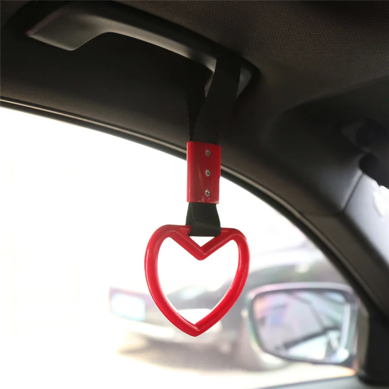 Heart Ring Handle Hang Ring Subway Train Bus Handle Hand Strap Drift for Car Interior Pendant Decoration Gifts