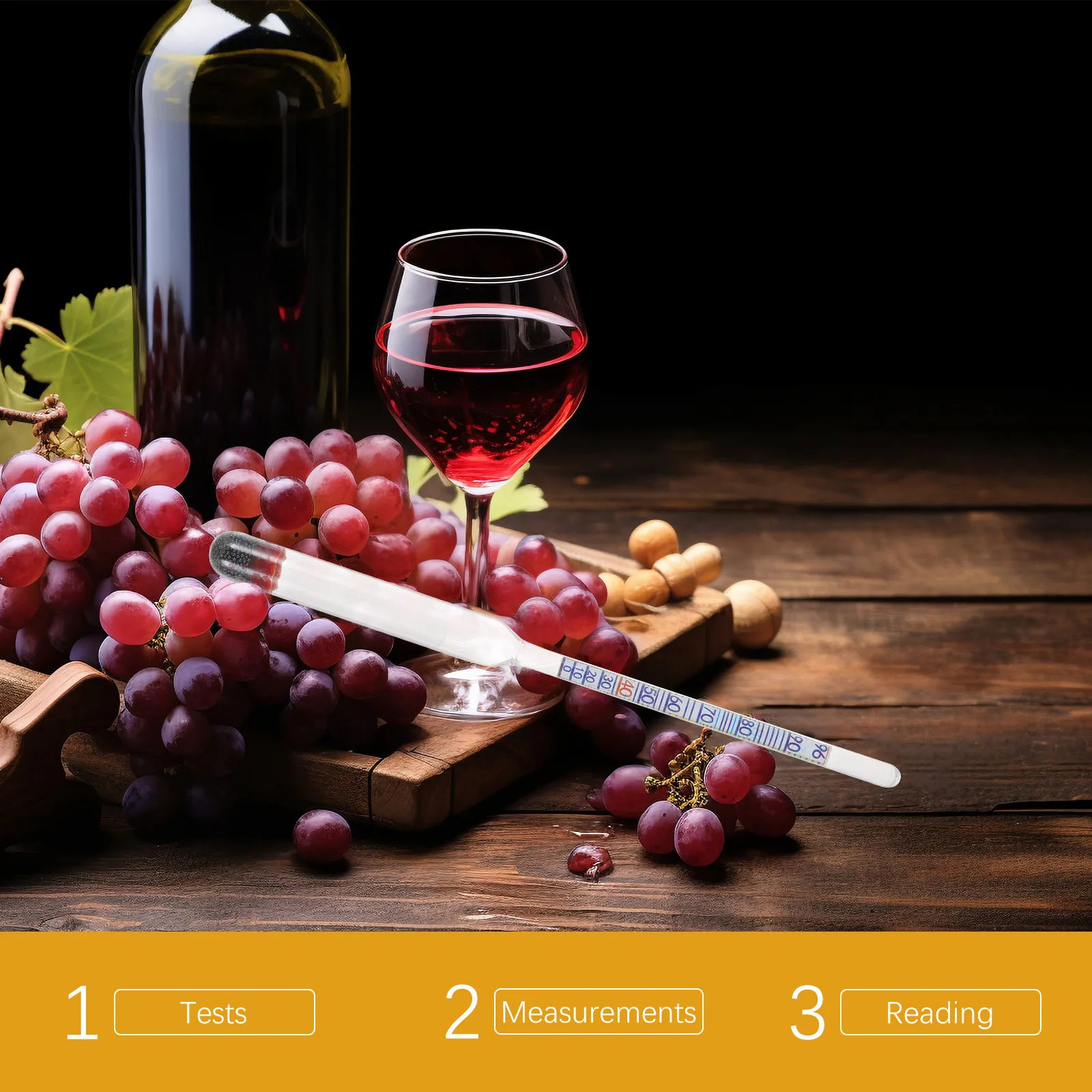 

5 Pcs Wine Meter Measure Large Small Glass Measuring Jug Alcoholmeter Alcoholmeters