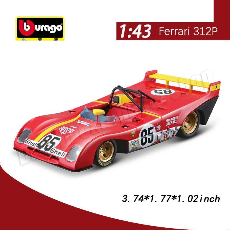 

Bburago 1:43 Ferrari Rally Car Series 1972 Ferrari 312P' F430 GTC ''308 GTB '' 1959 250 Testa Rossa'Alloy Car Model Collectible