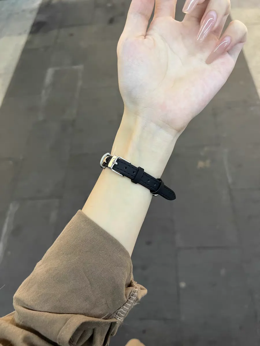 Retro punk strap suitable for Apple Watch band series Ultra 10/9/8/7/6/5/4/3/2/1 SE leather loop 38mm 40mm 41mm 42mm 44mm 45mm image 3