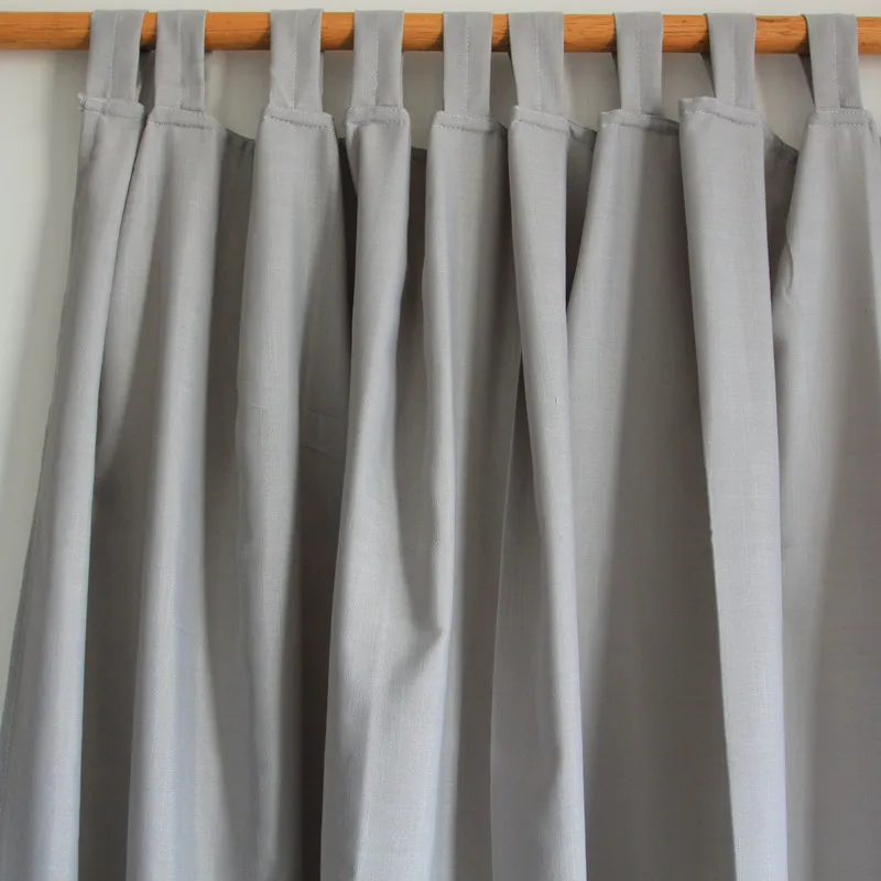 

Modern Grey Blackout Curtains for Living Room Kitchen Rental House Dormitories Window Drapes Tap Top Cortinas Customizable