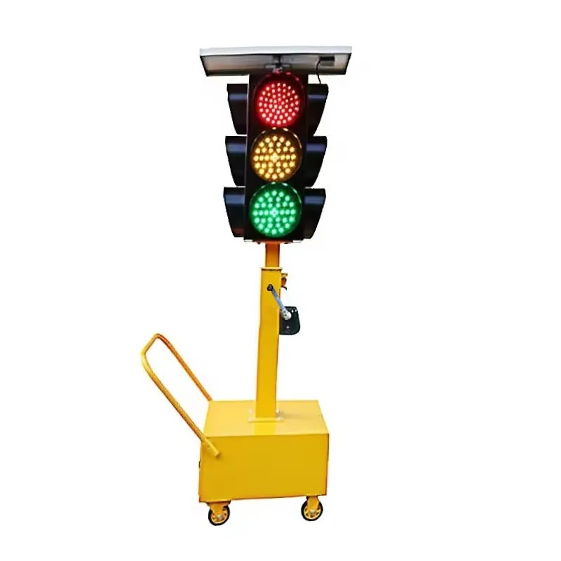 200mm 300mm Aluminum Waterproof Solar Powered Moveable Four Sided Led Traffic Light Portable Traffic Light with Trailer