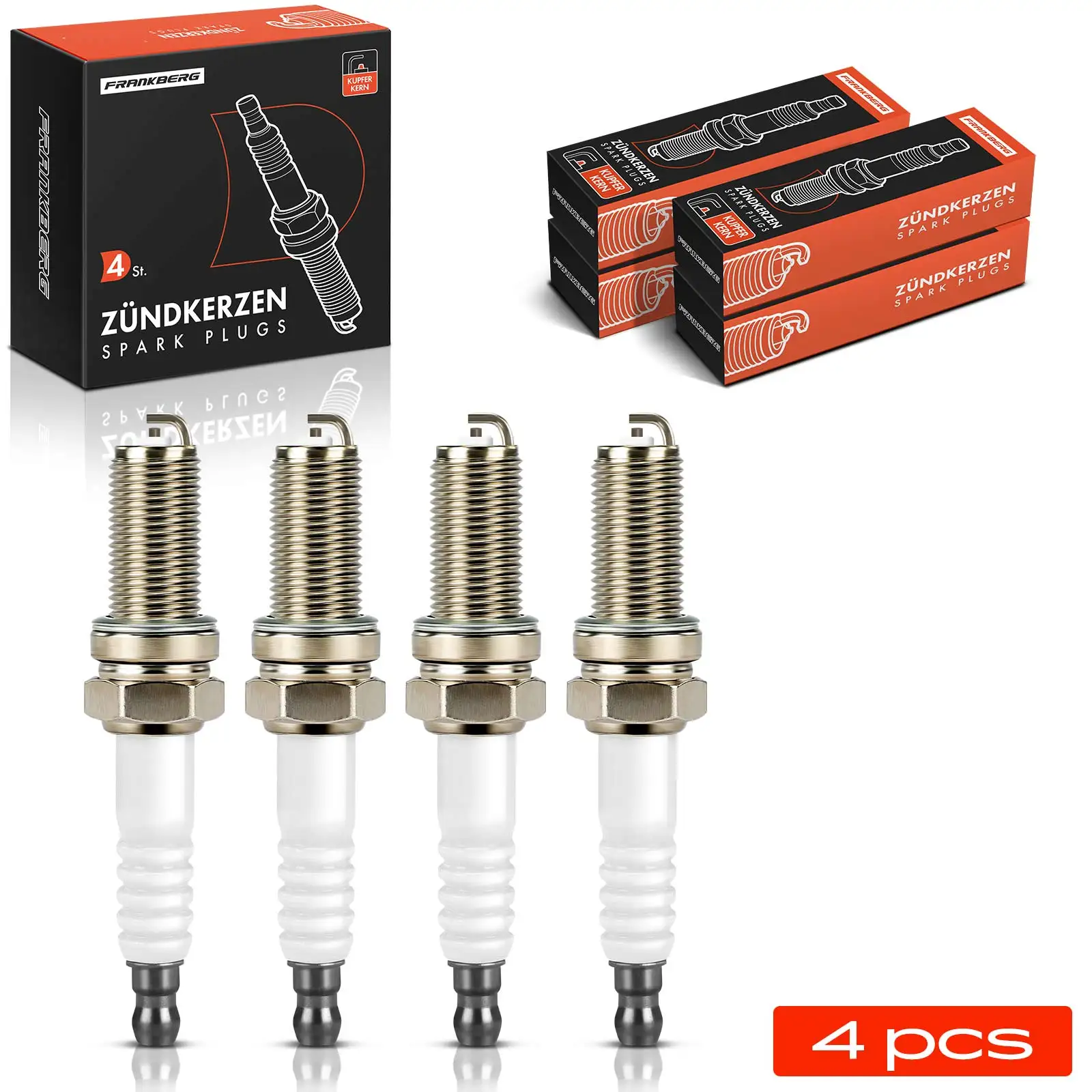 Frankberg 4x bougie voor HusBj Aberg Fe 390 2009-2012 Husqvarna Fe 450 2014-2016 75039093000