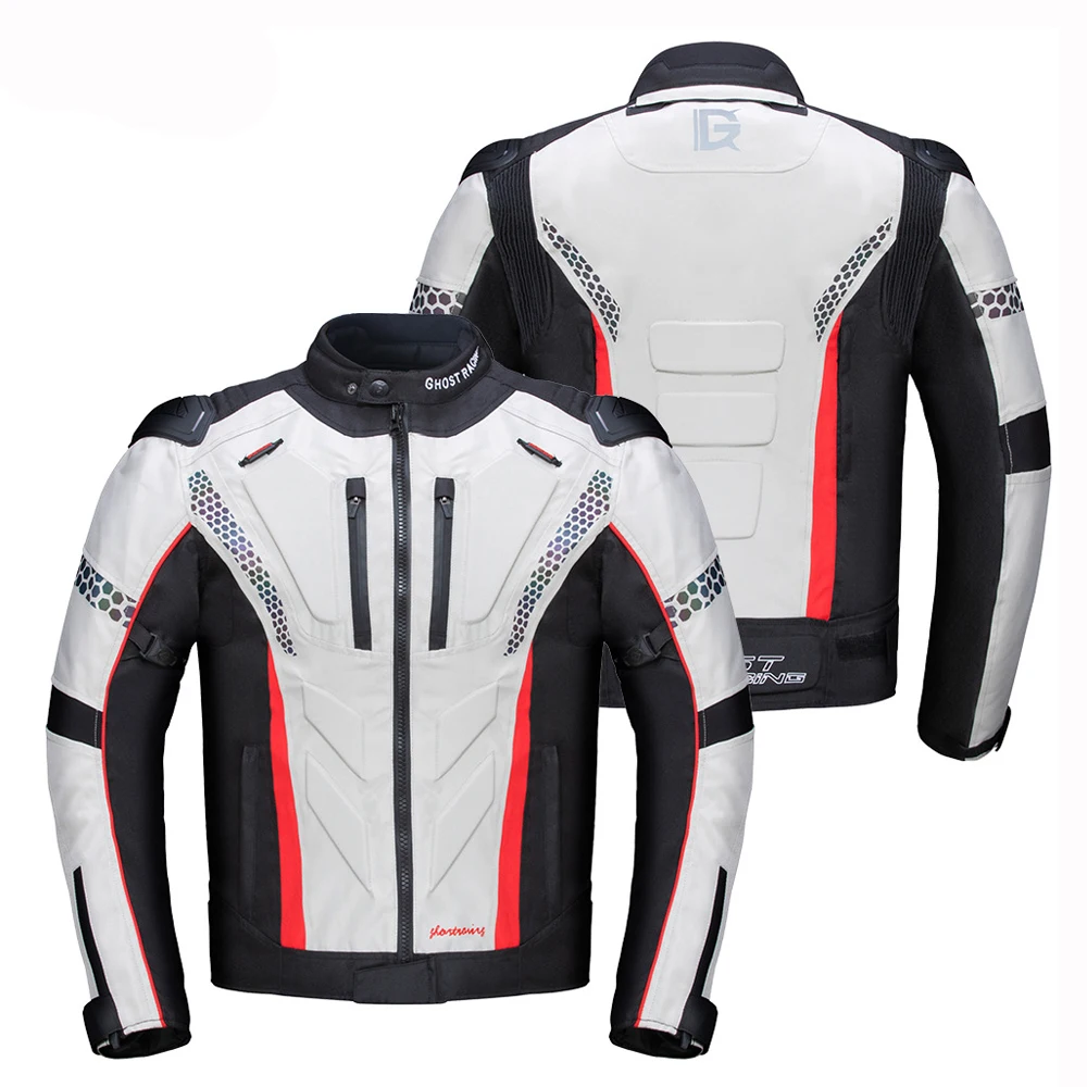 

GHOST RACING Waterproof Motorcycle Jacket Man Jaqueta Motocicl Cold-proof Motorbike Riding Chaquetas Winter Chaqueta Moto Hombre