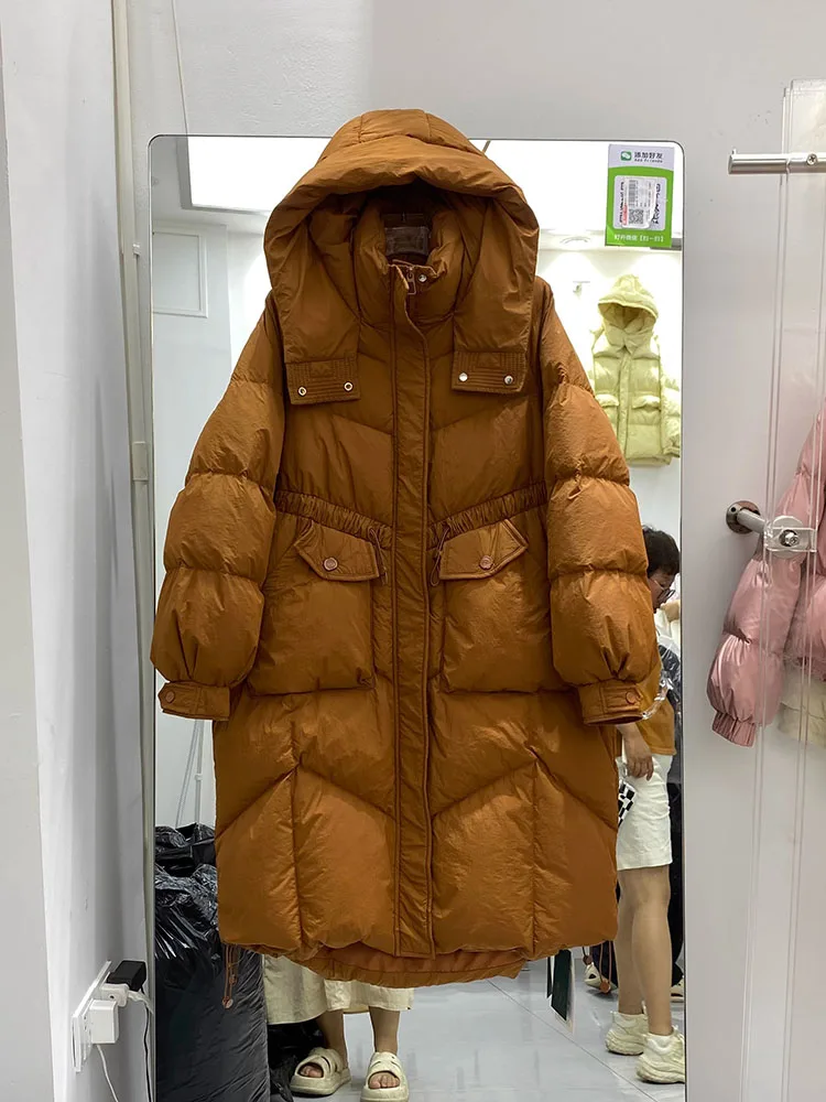 Down Jacket Medium-Length Women's Winter Thickened Fashionable Puffer Coat Loose-Fit Slimming New Style