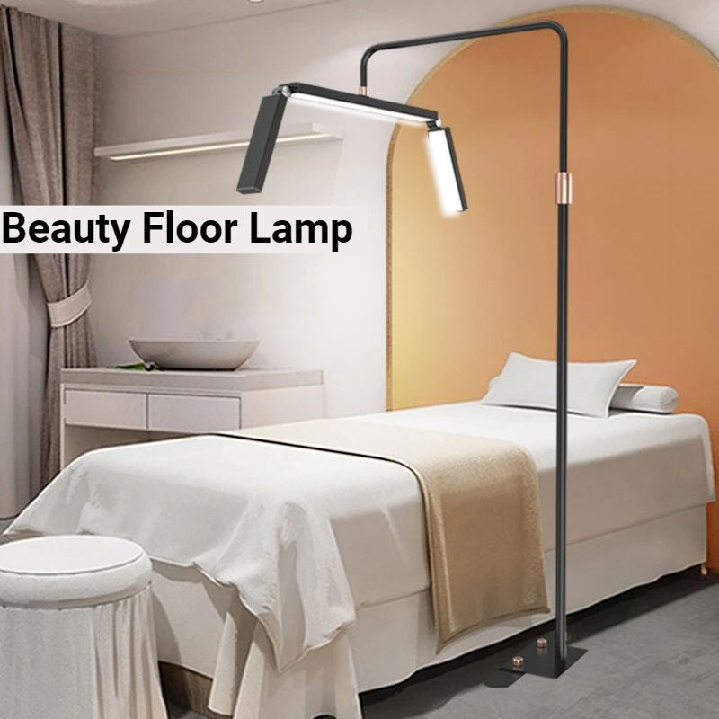 New Pink 36inch Foldable Beauty Floor Light Arc LED Remote Dimming For Lash Brow Nail Salon Use