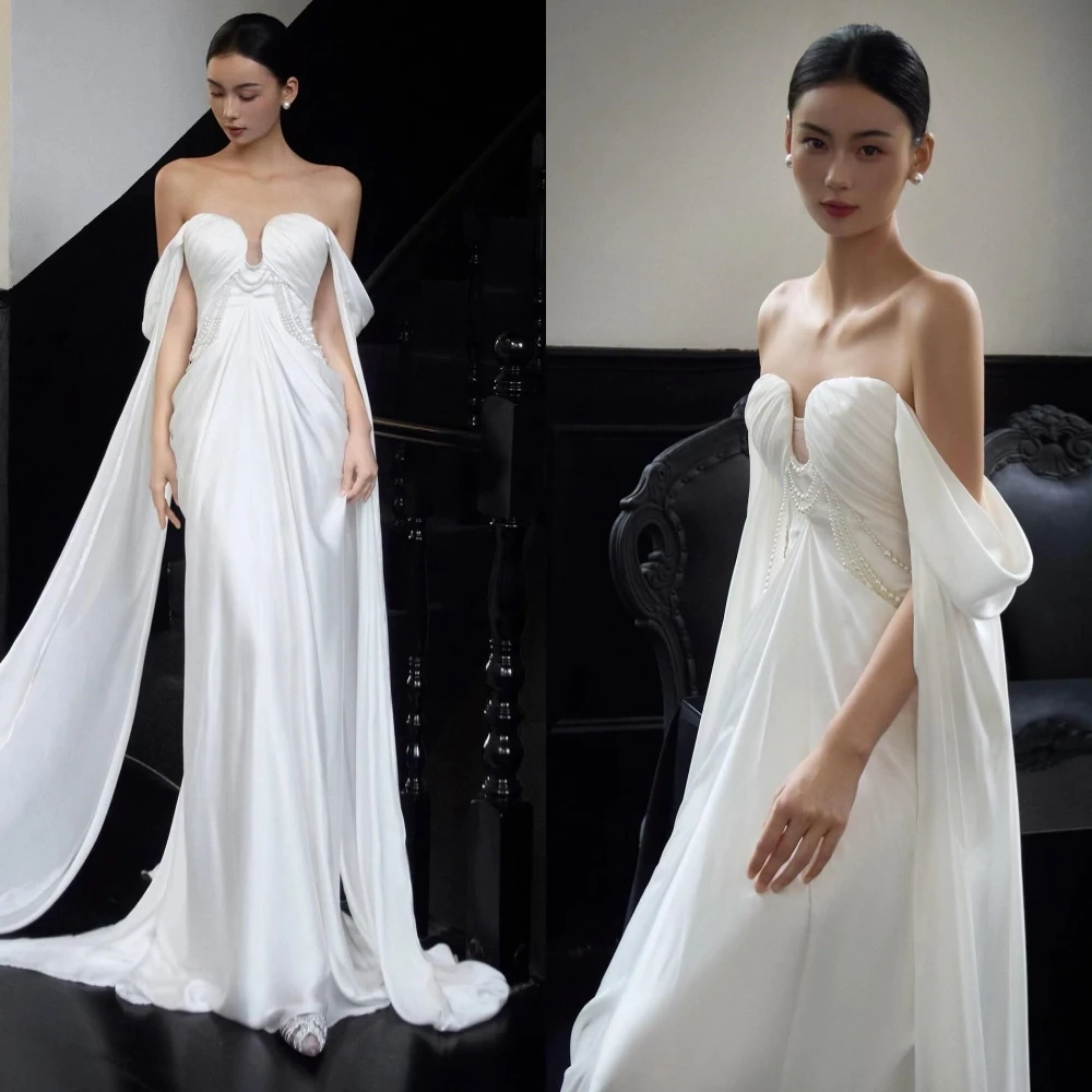 تخصيص مستقيم قارب الرقبة كاب الأكمام أنيقة الحديثة مساء اللباس حساسة المشاهير أثواب الأزياء مزاجه حزب اللباس #4