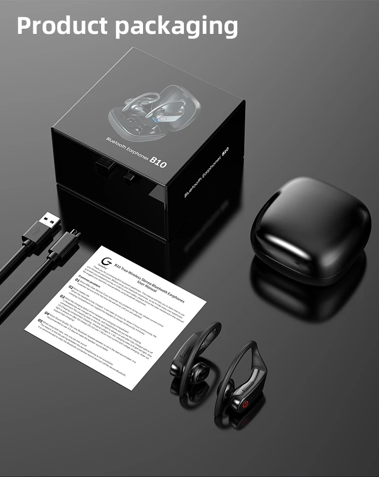 Tws B10 Draadloze Bluetooth Oortelefoon Led Display Stereo Oordopjes Ruisonderdrukking Hoofdtelefoon Sport Waterdichte Headsets Met Hd Microfoon
