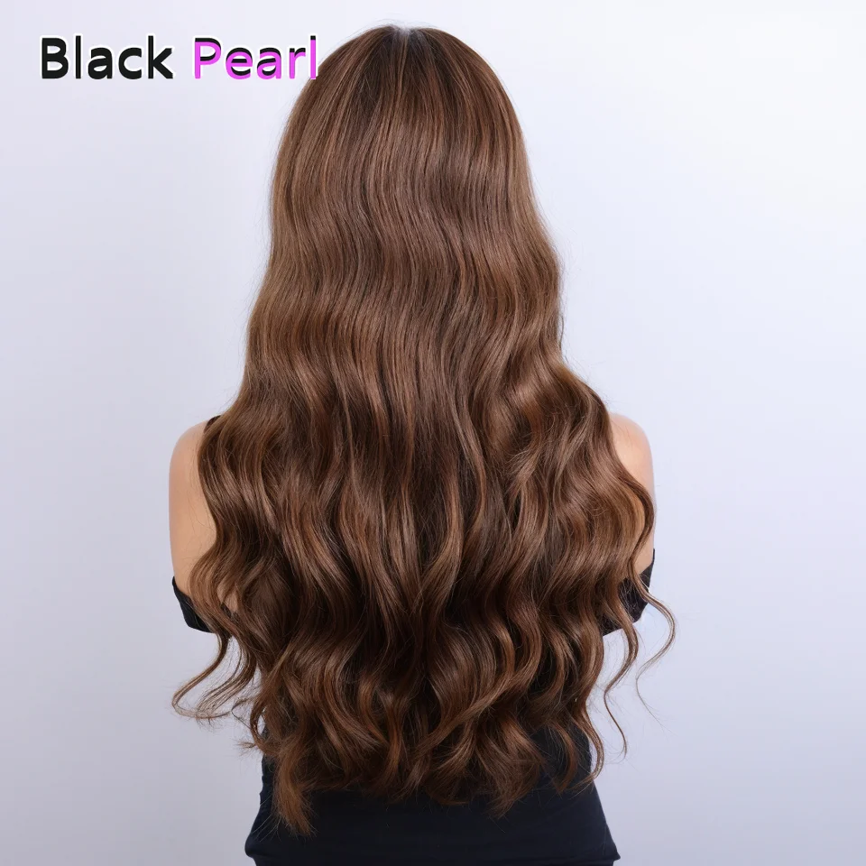 180D Highlight Body Wave Human Hair Wig With Bangs Wear To Go Ombre Blonde Brazilian Body Wavy Human Hair Wigs For Women image 5