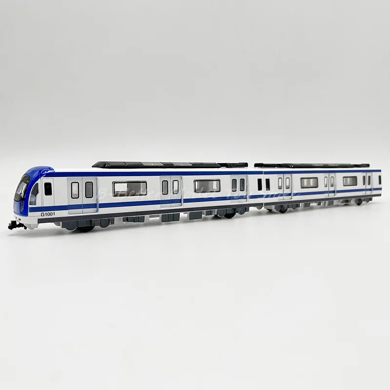 Diecast Metal Train Model Toy City Subway Replica Pull Back With Sound & Light For Child Gifts