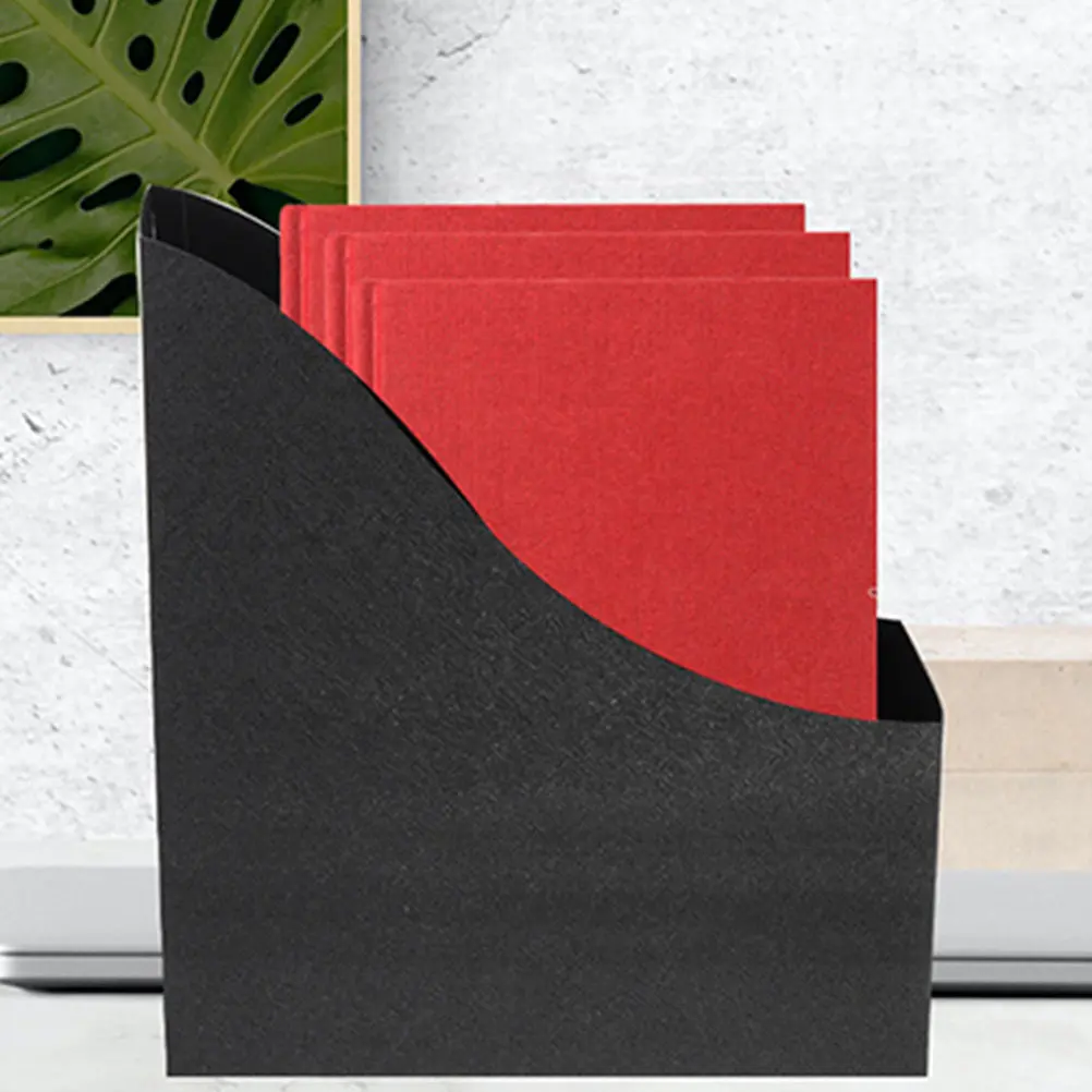 3Pcs Office File Holder Organizer Desk File Storage Simple Design PP Material Desktop Magazine Document Folder