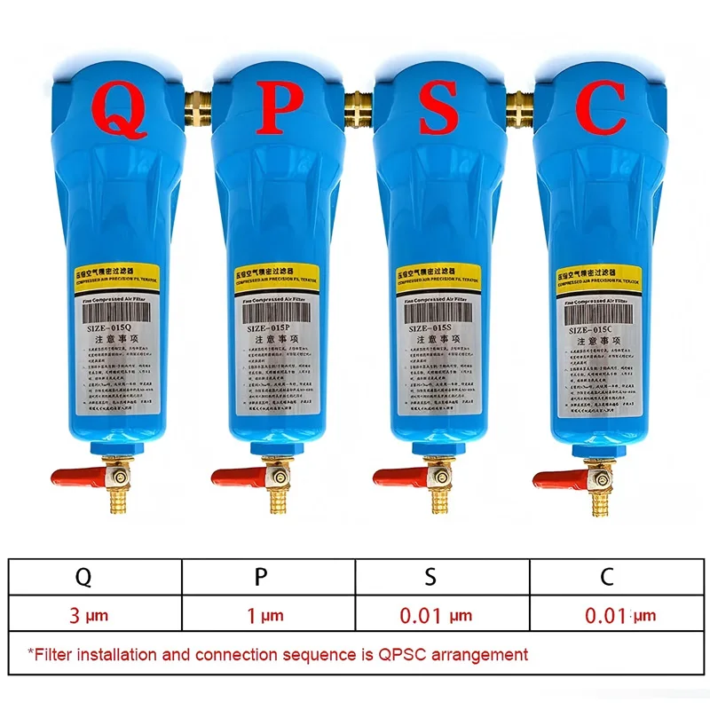 

015 Q P S C Air Compressor Accessories 3/4" High Quality Oil-Water Separator Compressed Air Precision Filtration Dryer