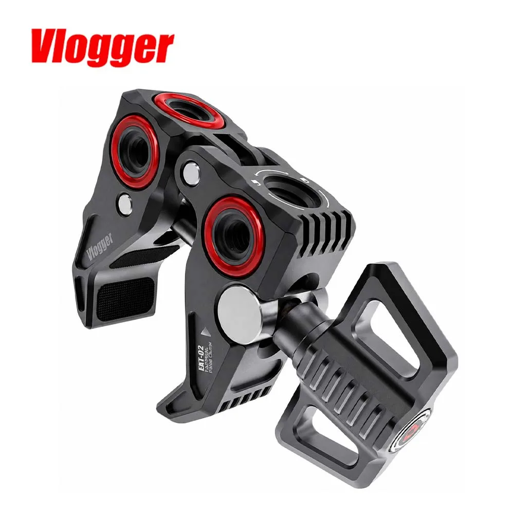 VLOGGER Crab Claw Clip DSLR SLR Camera Magic Arm Double Ball Head  Universal Monitor Bracket BallHead Clamp Super Holder Stand