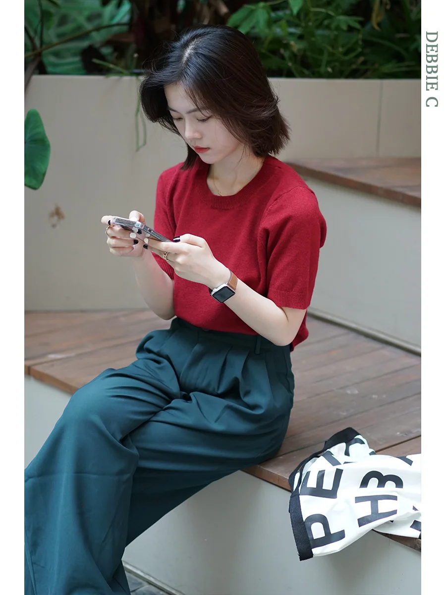 

Женские брюки Debbie C с высокой талией, широкими штанинами, ультра-драпированные, немнущиеся, повседневные, длинные, из полиэстера, простые, элегантные