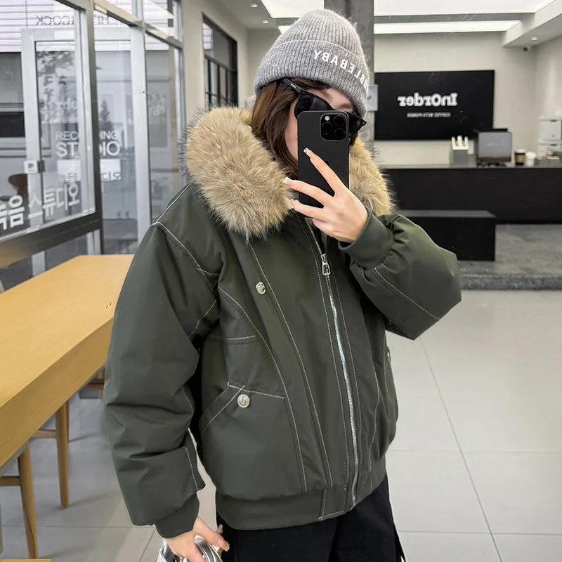 American Style Cotton Jacket Women's 2026 New Winter Cotton Jacket Pie Overcomes the Trend of Small and Short Cotton Jacket Oute