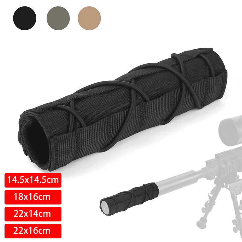 Hunting Airsoft Suppressor Silencer Cover 22cm/18cm/14.5cm Air Gun Shooting Muffler Sleeve Heat Cover Shield Baffler Protector