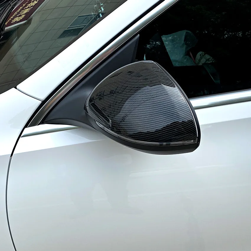 2 Stuks Achter View Side Auto Mirror Cover Voor Mercedes Benz C Klasse W206 C200 C260 C300 2022 + Auto achteruitkijkspiegel Carbon Black