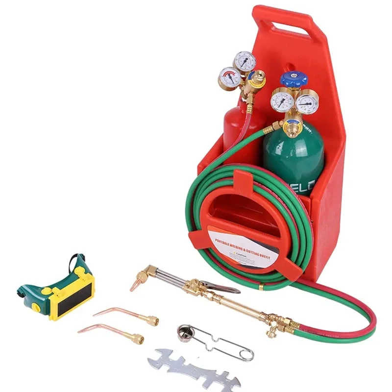 Professional Oxy Acetylene Torch Kit Gas Cylinder Basic Equipment Welding and Cutting Set