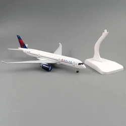 18cm Aircraft Delta Airlines Airbus A350 with Landing Gear Alloy Plane Toys Children Kids Gift for Collection Desk Decoration