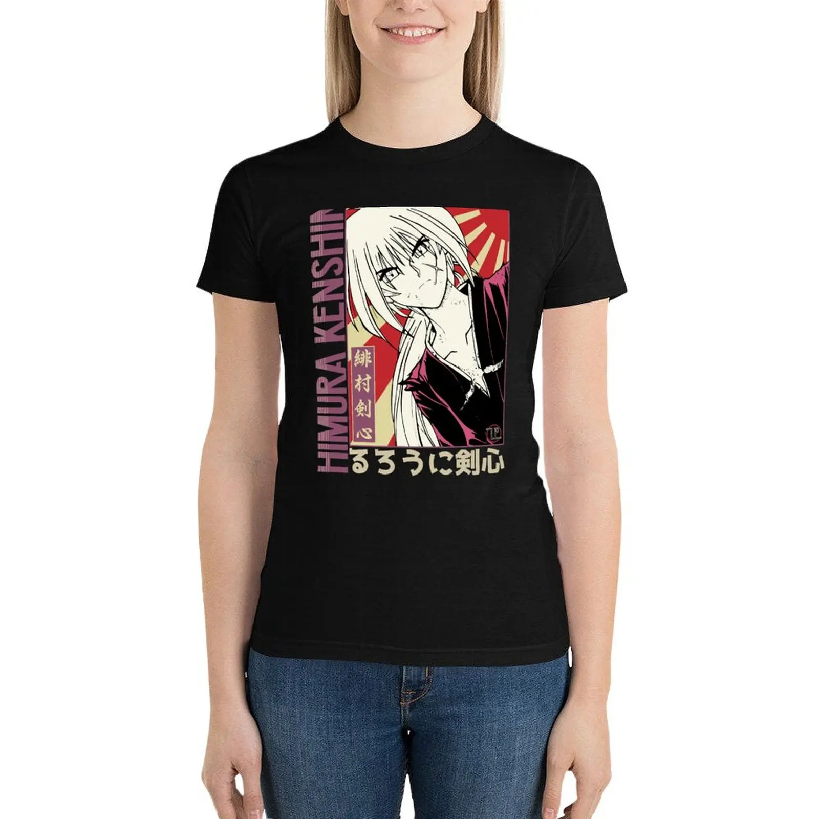 Kenshin Himura V2 R.K. T-Shirt Blouse Female clothing anime clothes western t shirts for Women