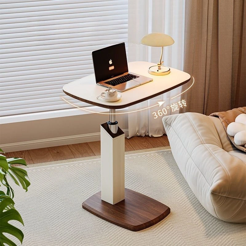 Portable Ins Bedside Table Coffee with Wheels Mini Sofa Side Table Simple Bedroom Headboard 360 degree rotating desktop
