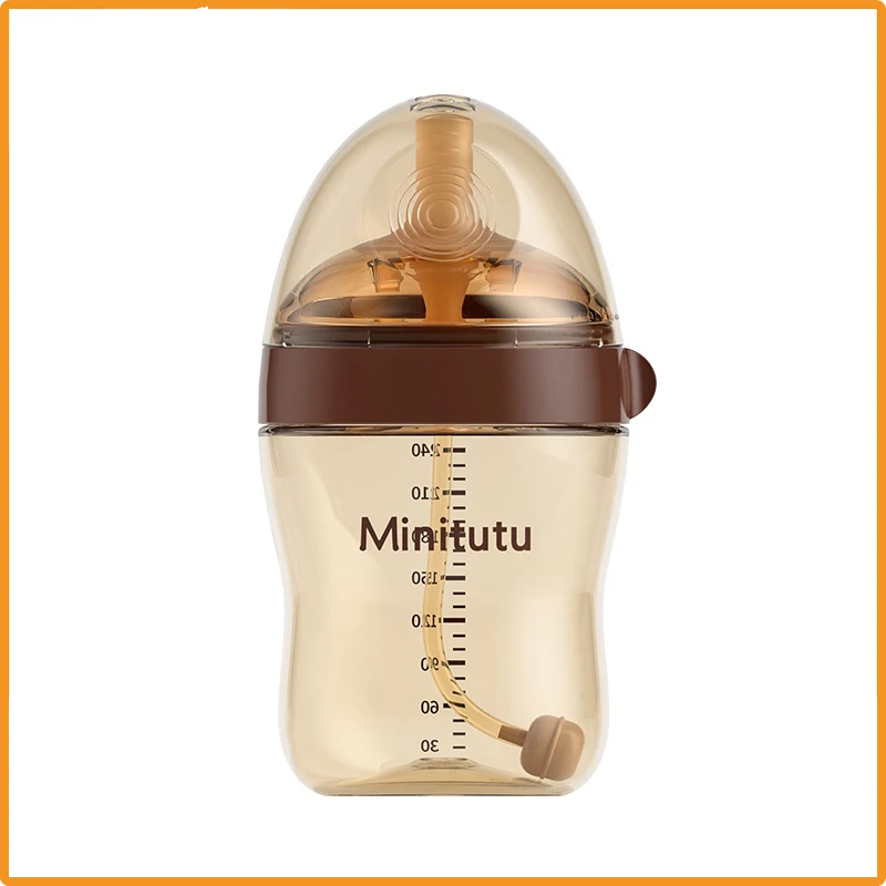 Minitutu newborn baby anti bloating bottle/PPSU material, one bottle, multi-purpose/7.2cm wide caliber