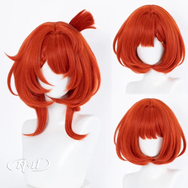 

ND Tribbie Cosplay Wigs Honkai Star Rail Game Cos Red Hair Wigs for Comic Con Coser Costume Theme Party Heat Resistant Synthetic