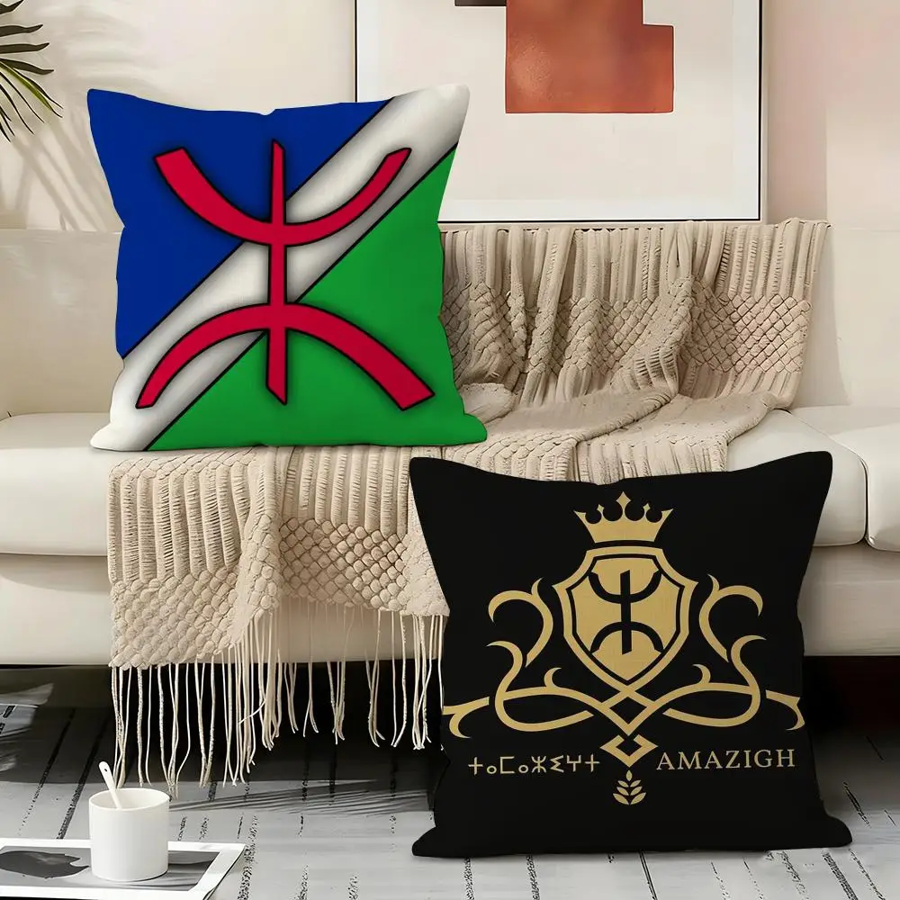 Amazigh Flag Pillow Case Linen Pillow Covers Cover For Couch Living Room Bench Patio Floor Linen Home Decor