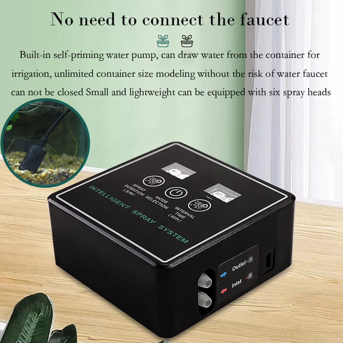 Touchscreen Automatischer Nebel Regenwald Spray Intelligenter ökologischer Zylinder Elektronischer Timer Sprinkler System Kit Steuerung – Detail 9