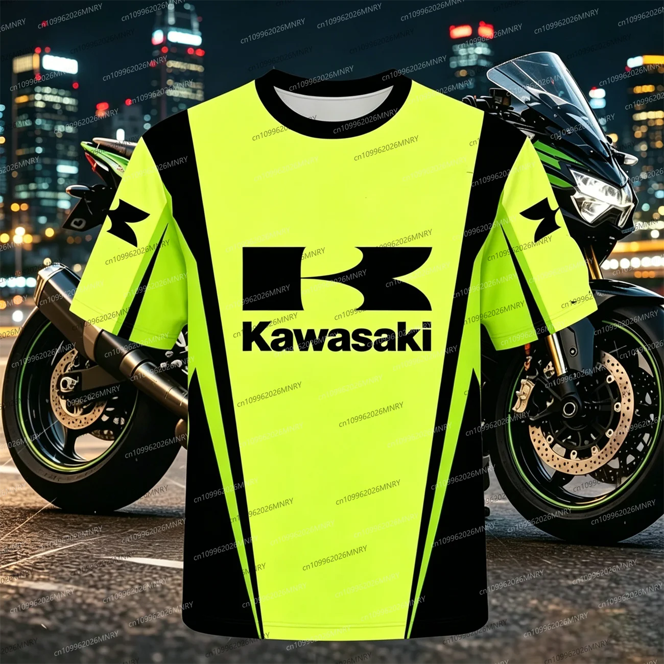 

Fashion T-shirt menKawasaki Motorcycle Racer Riding t shirt Summer men Short Sleeve Women T-Shirt Oversized Clothing Tops