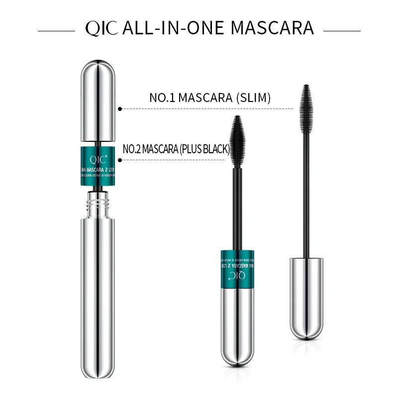 Double Head Waterproof Mascara 4D Thick Pull Long Curl  Eyelashes Liquid Not Easy Dizzy Dye Eye Lashes Quick Waterproof